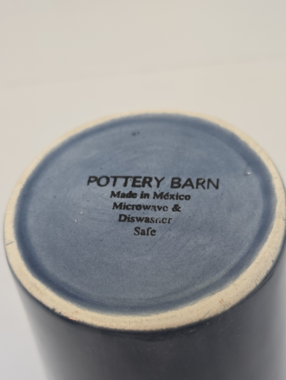 Vintage Pottery Barn Slate Blue Glazed Pitcher Made In Mexico - Picture 9 of 11